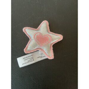 American Girl Star Plush Silver & Pink Heart Patch Polyester Fiber